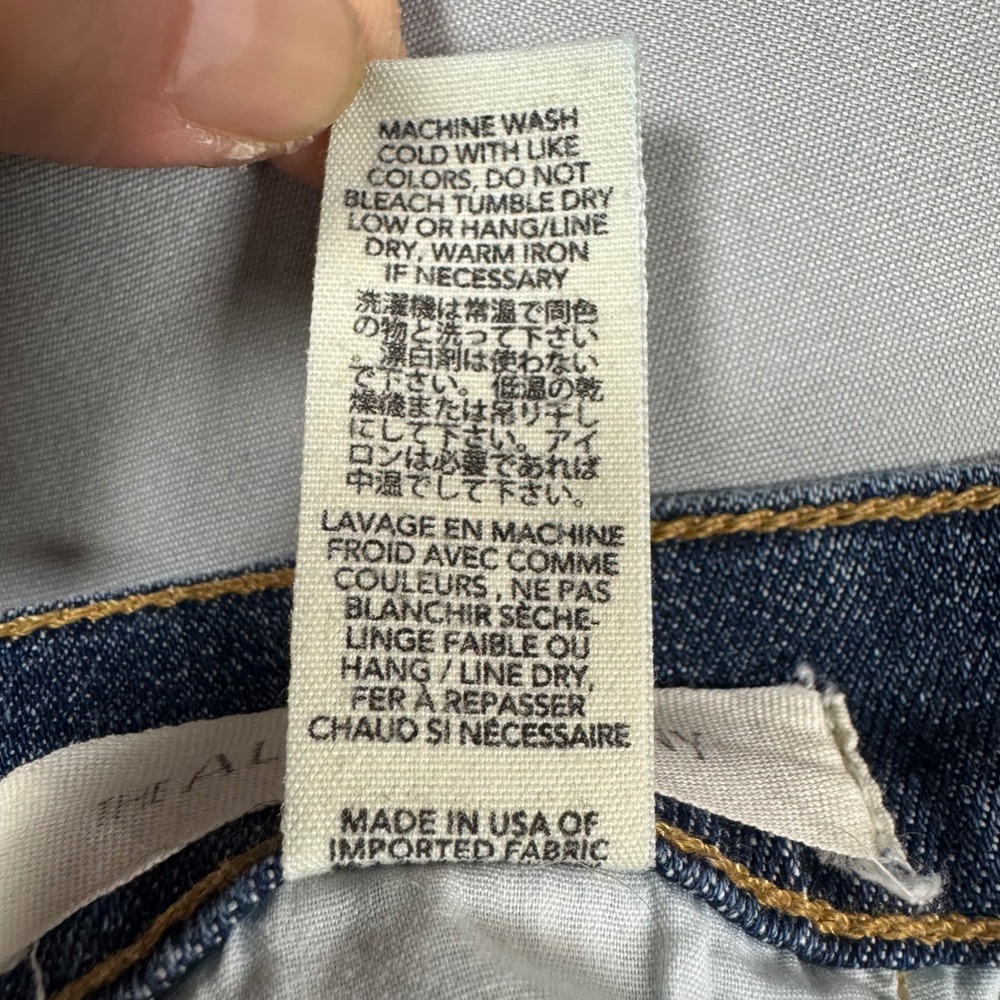 THE GREAT The Almost Skinny Jeans Blue Distressed Knee Size 25 - Picture 10 of 10
